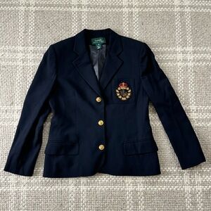 Vintage 90’s Polo Ralph Lauren crown crest logo blazer